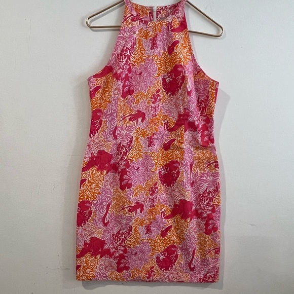 Vintage Lilly Pulitzer Poppy Pink Party Animals Dress size  10 - Picture 3 of 8